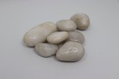 40 kg gepolijste kiezels, rivierkiezels, tuingrind, decoratief grind, wit