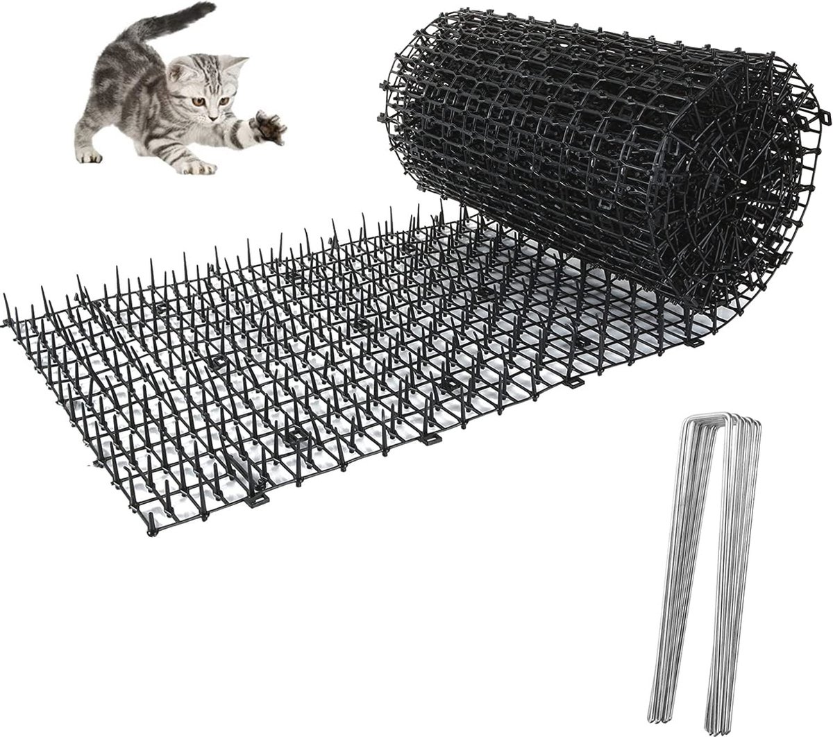 Anti-Kat Spikes Afschrikmiddel voor Tuinen en Balkons – Stekelstrip en Graafstop voor Dieren