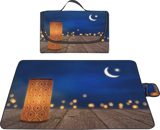 YAOMAISI Comfortabele picknickdeken, 200 x 200 cm grote stranddeken, campingdeken, met handvat, waterdichte bodem, machinewasbaar, opvouwbare wandeldeken voor buiten, zacht en draagbaar (Blue Grid YAOMAISI Comfortabele picknickdeken, 200 x 200 cm grote stranddeken, campingdeken, met handvat, waterdichte bodem, machinewasbaar, opvouwbare wandeldeken voor buiten, zacht en draagbaar (Blue Grid