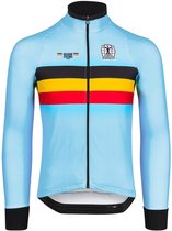 BIORACER Officieel Team Belgie 2023 Icon Fietsshirt met Lange Mouwen Tempest Thermal Blauw Maat XS Blauw Maat XS Single Unit