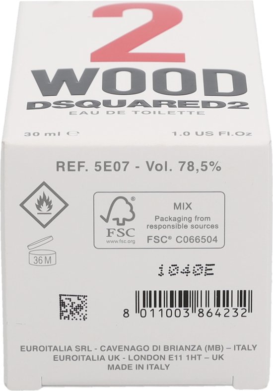 Dsquared² 2 Wood - 30 ml - eau de toilette spray - unisexparfum
