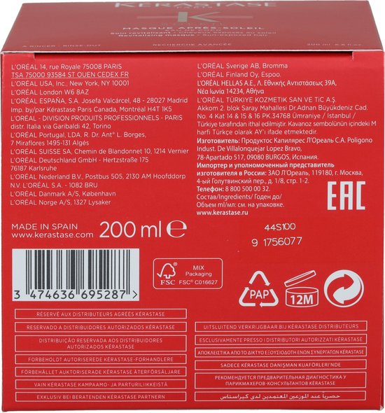 Kérastase Soleil Masque Après Soleil - Aftersun haarmasker die het haar voedt en het haar laat glanzen - 250ml
