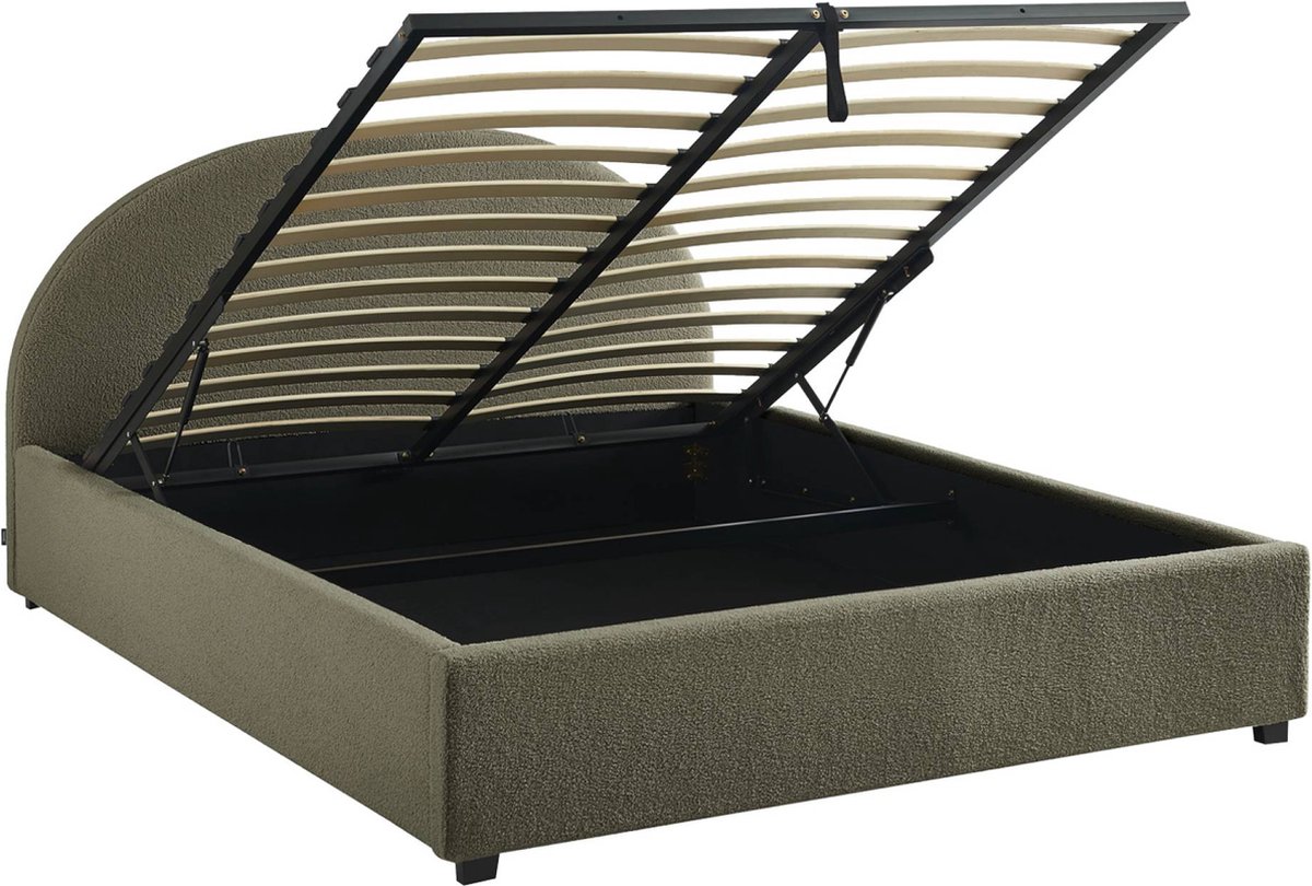 sweeek - Bed met lattenbodem en hoofdeinde, b216,5 x d174 x h102cm
