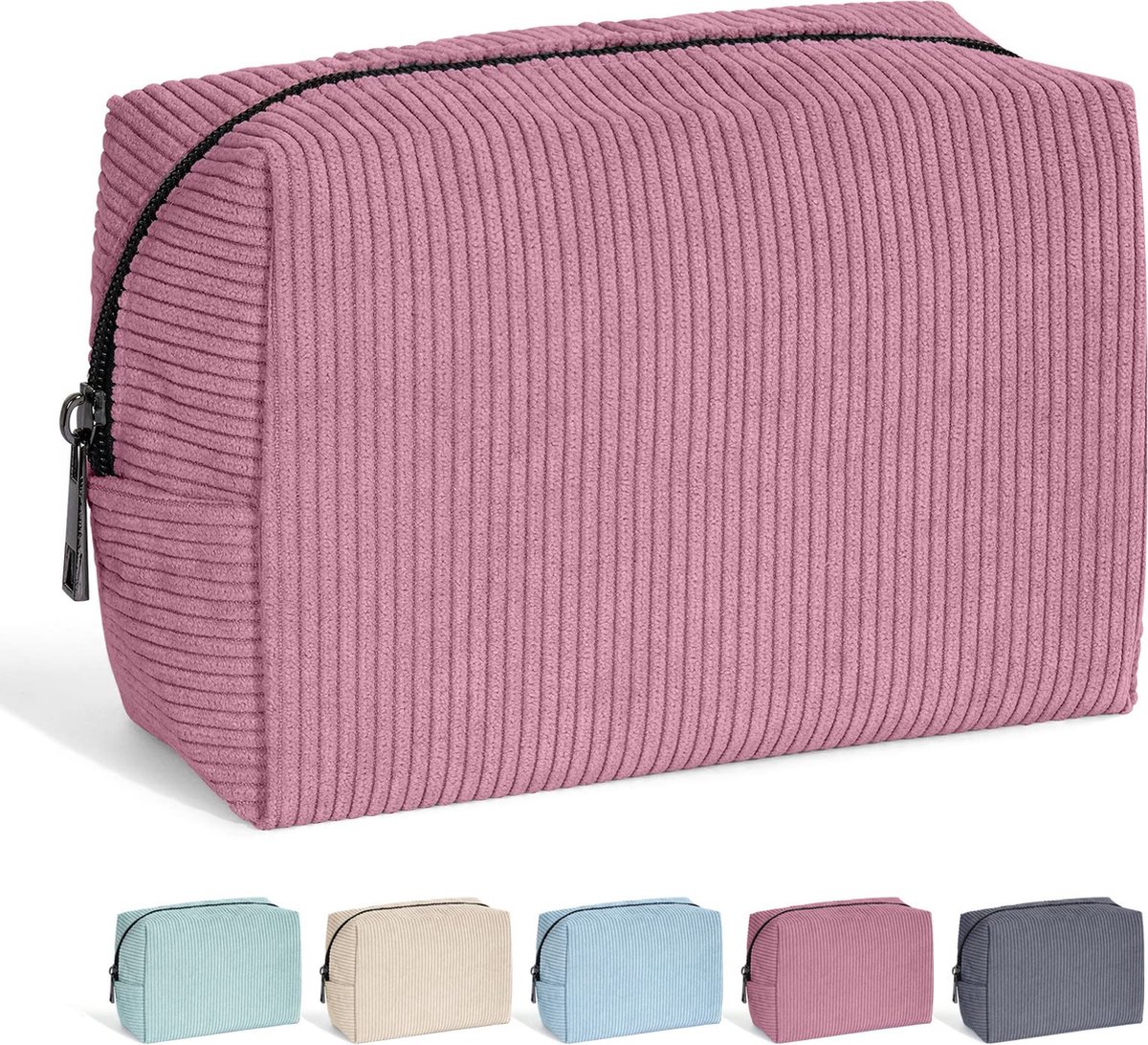 JGS ® Kleine Reisemake-up Tas met Veelzijdig Ontwerp en Handige Opbergruimte voor Dames in Rood