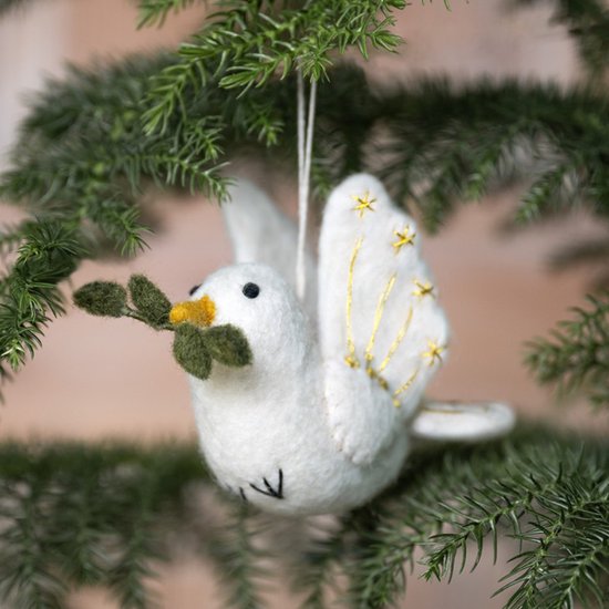 Handgemaakte Vilt Hanger Vredesduif