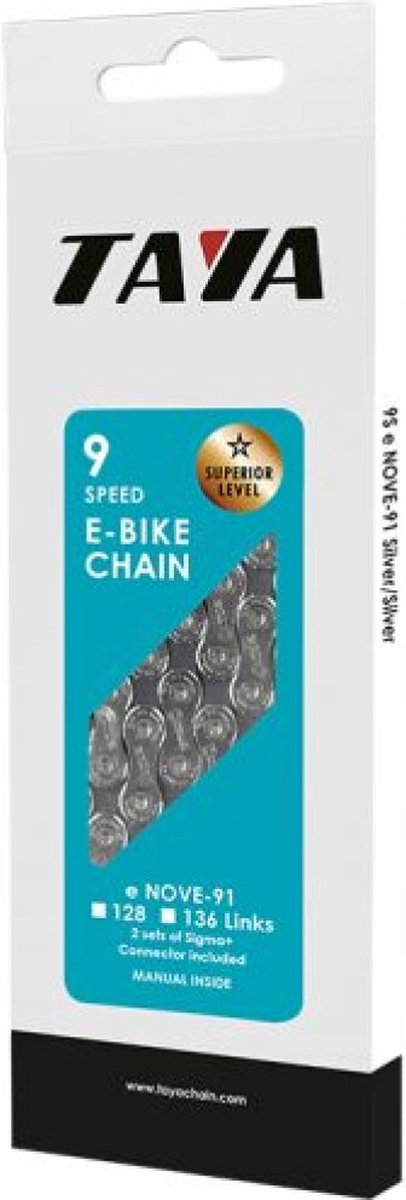Taya Ketting Nove-91 Staal 1/2 X 5/64 Inch 9-speed Zilver