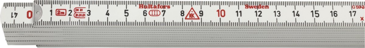 Hultafors Duimstok GE 59 2m - wit