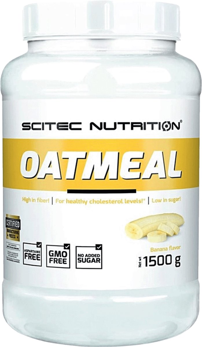 Scitec Nutrition® - Oatmeal (1500 gram - Banana) - Banaan - 10 doseringen - havermout - oats - havermoutmix - havervlokken - havermeel - poeder - ontbijtgranen