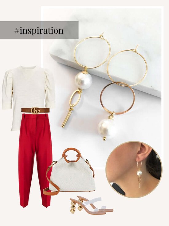 Boucles D'oreilles Pendantes Avec Perles Boucles D'oreilles | JOA Shop