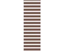 vidaXL - Zebra - rolgordijn - 80x230 - cm - stofbreedte - 75,9 - cm - polyester - bruin