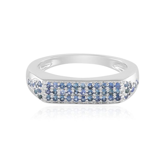 Zilveren ring schakel met zirkonia voor dames | -NL