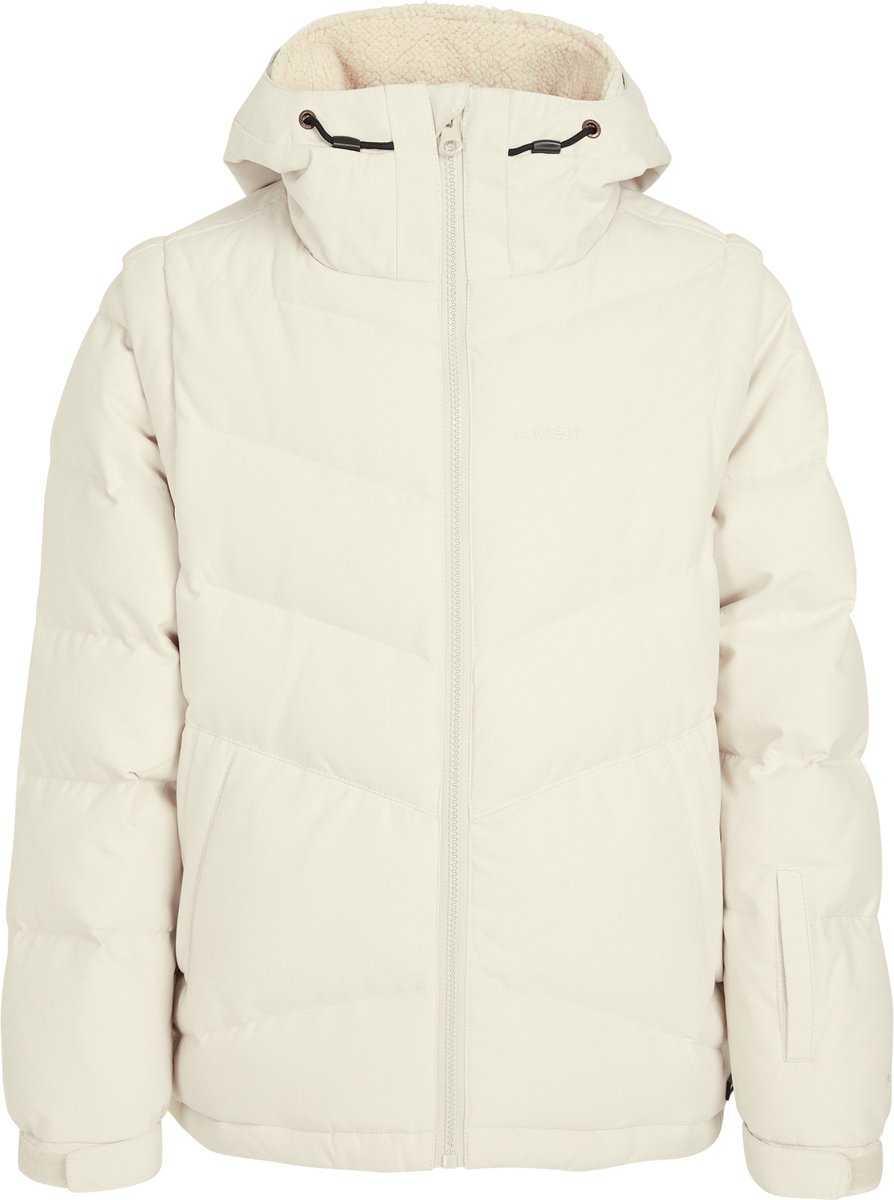 Protest Prtsoof Jr – Skijas Meisjes – Waterafstotende afwerking – Winterjas – Waterkolom 10K Kitoffwhite
