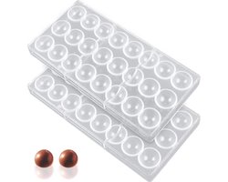 Bonbonvorm polycarbonaat - transparante set van 2 - voor zelfgemaakte chocoladebonbons