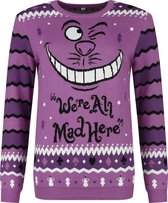 Alice In Wonderland Cheshire Cat - We're All Mad Here Dames Christmas jumper - meerkleurig - XXL