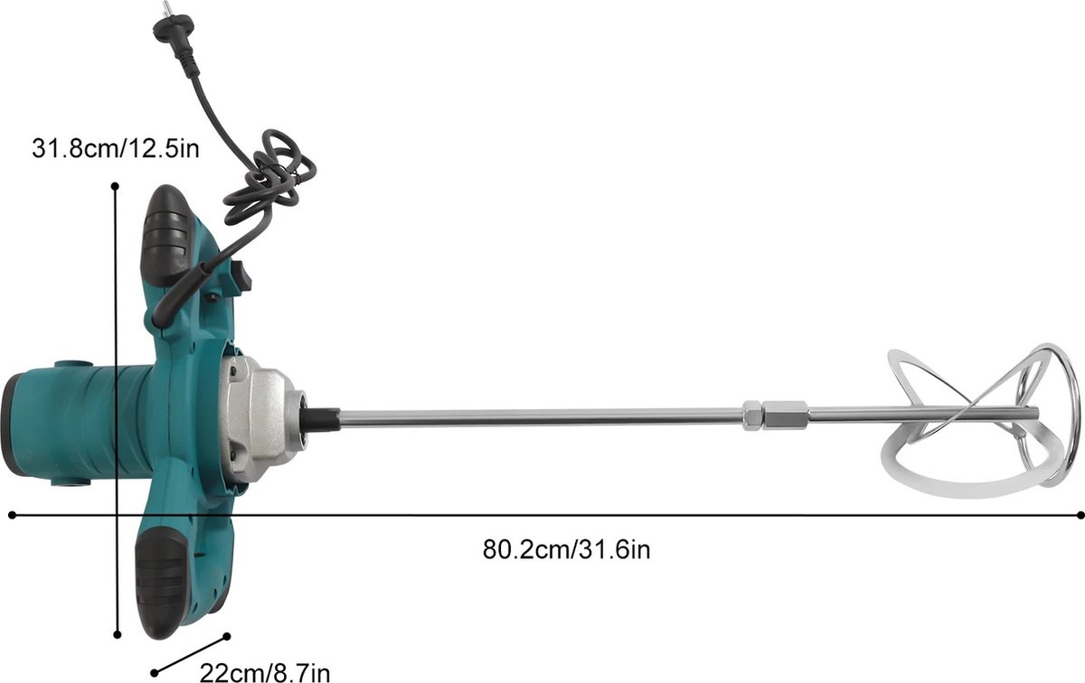 2100W Rührwerk M14 IMAYCC Mörtelrührer Elektrischer Beton Mischer
