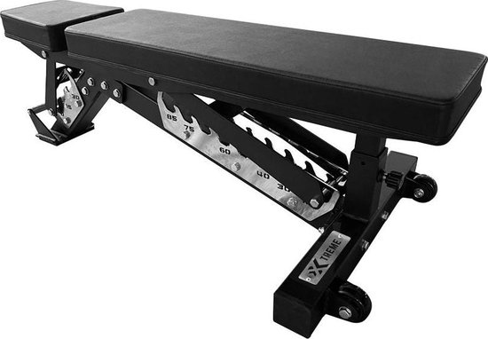 MOVIT® Schrägbank, Sitz und Rückenlehne mehrfach verstellbar, Hantelbank Multifunktionsbank Heim-Trainingsgerät Home-Gym, weiß