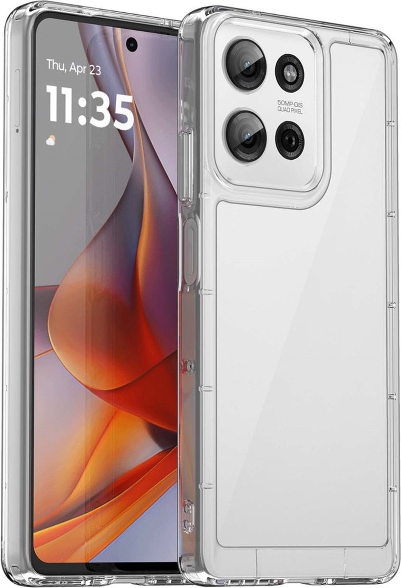Coverup Hoesje - Geschikt voor Motorola Moto G75 Hoesje - Coverup Transparant ShockProof TPU Back Cover - Transparant