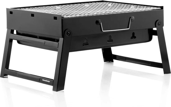 Alpina Tafelbarbecue Houtskool - 35 Cm - Lichtgewicht - Rvs