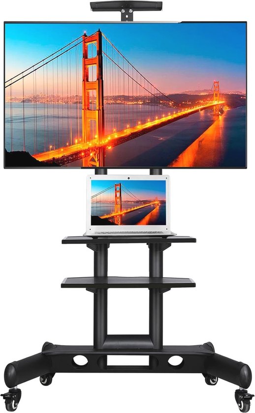TV Sokkel Draagkracht 45 Kg TV Standaard Poten - Metal Voet Voor Smart TV, Universele Sokkel Met Beugel (20-55mm), Geschikt Voor Meeste LCD TV's Tot 45 Kg, Zwart Geen Boren Nodig