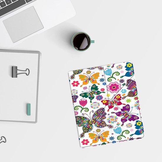 Lunso Geschikt voor Kobo Elipsa 2E hoes (10 inch) - Origami sleepcover - Vlinders — afbeelding 3