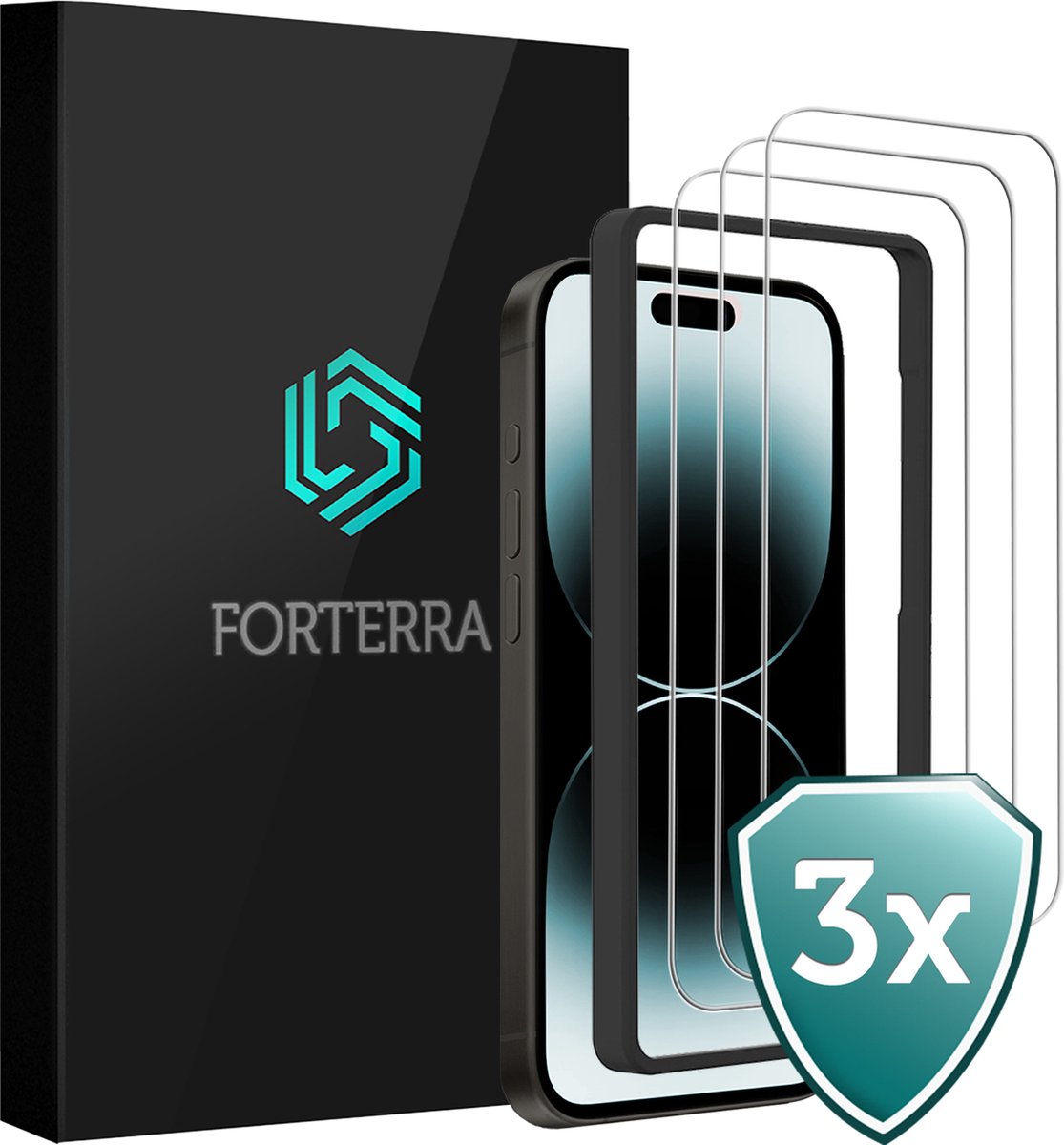 Screenprotector 3 Stuks - Geschikt voor Apple iPhone 14 - Met Installatie Frame - Beschermglas - Gehard Glas - Tempered Glass - Screen Protector