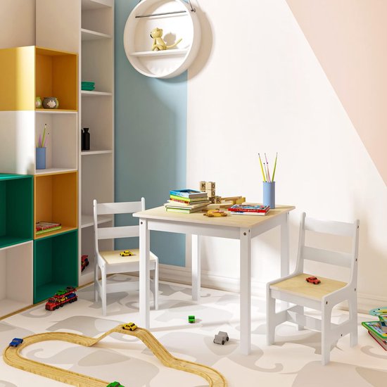 Tafel- en stoelenset voor kinderen, Blauw