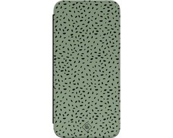 Casimoda® bookcase - Geschikt voor Samsung Galaxy S23 FE - Hoesje met pasjeshouder - Green Confetti - Groen - Kunstleer