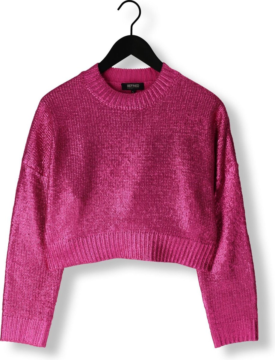 Refined Department May Truien & vesten Dames - Sweater - Hoodie - Vest- Paars - Maat XS
