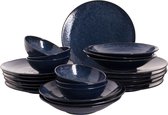 Palmer - Kiryu - Serviesset - 6 persoons - 24 delig - Blauw - Porselein - Bordenset