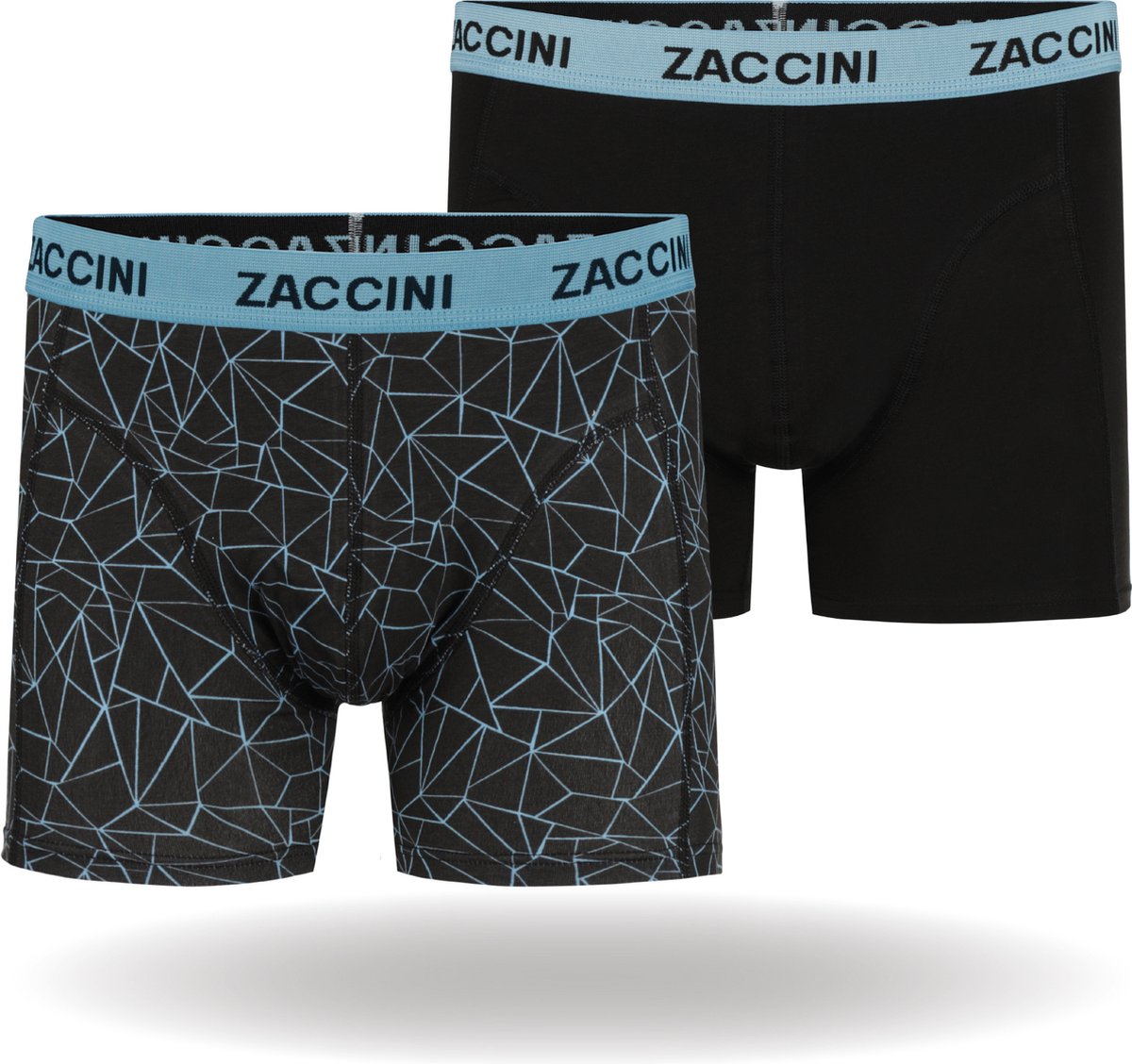 Zaccini Cotton Stretch Boxershorts - Zwart - 2 stuks - Heren onderbroeken - Boxer - 95% Katoen - Maat XXXL