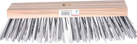 Buemag bezemkop - buitenbezem - staal - FSC hout/staaldraad - 30 cm - staaldraad borstel - stalen bezem van Buemag — afbeelding 3