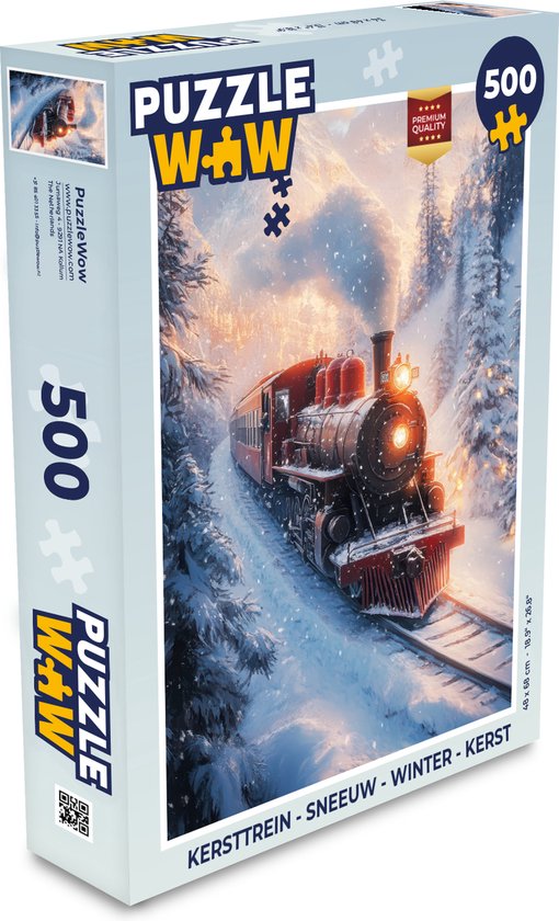 Clementoni 35566 Puzzle cube train de Noël 500 pièces - Boîte compacte - Puzzle pour adultes de 14 à 99 ans - Cadeau pour homme/femme - Fabriqué en Italie - Multicolore