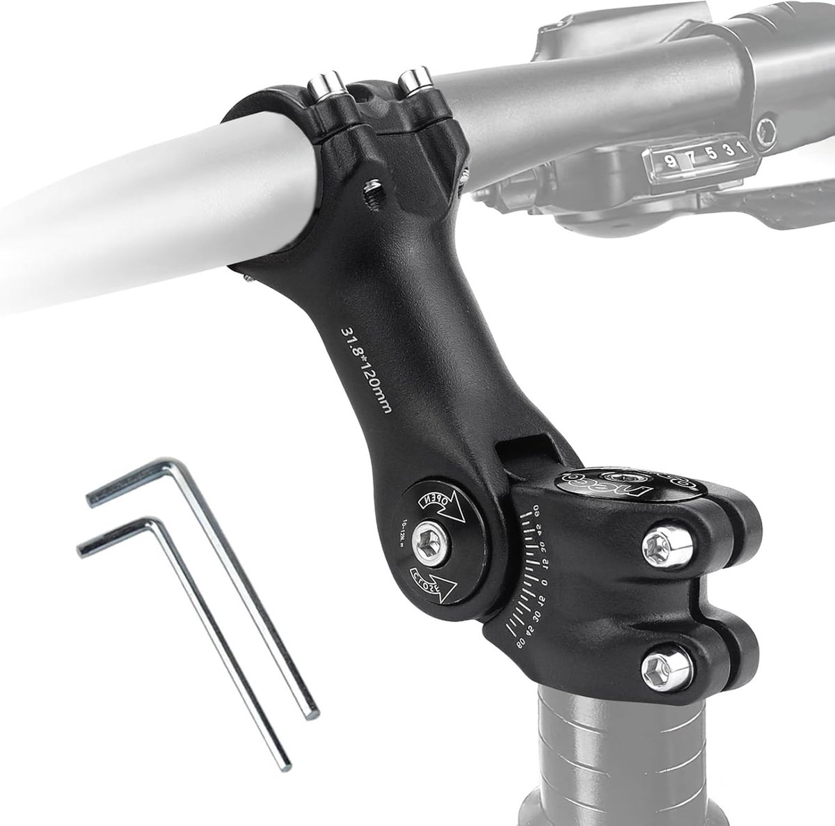 Fiets Stuurpen Verstelbare Stuurverhoger voor MTB en Racefietsen 31.8mm Diameter