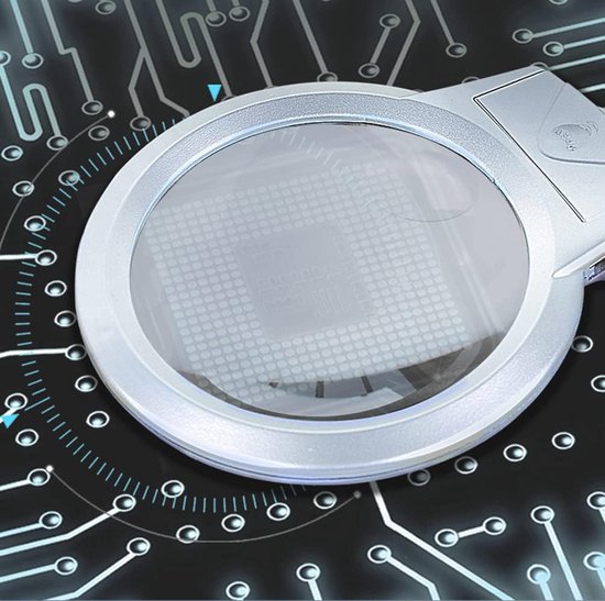 Lampe loupe avec lumière LED et pince, pour projets de lecture, de peinture au diamant et de point de croix