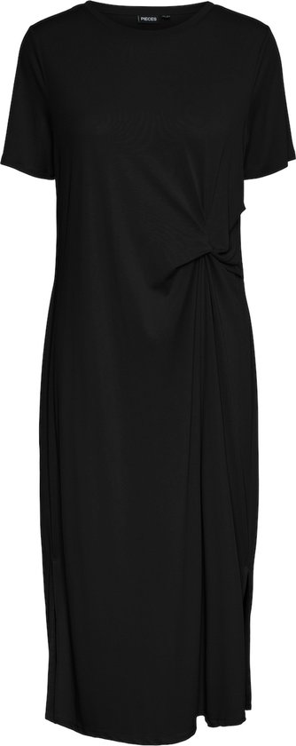 PIECES - PCANORA SS ROBE MIDI À COL O ET NŒUD BC - Femme - Mini-robes