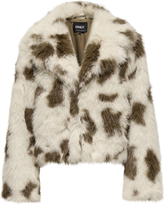 ONLY Onlnewvida Faux Fur Jacket Dames Jas - Warme Imitatiebont Jas Met Lange Mouwen