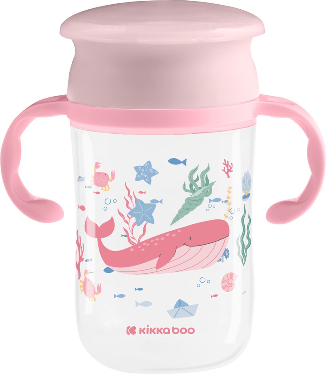 Kikkaboo Diepzee 360 Drinkbeker - 300ml - Roze