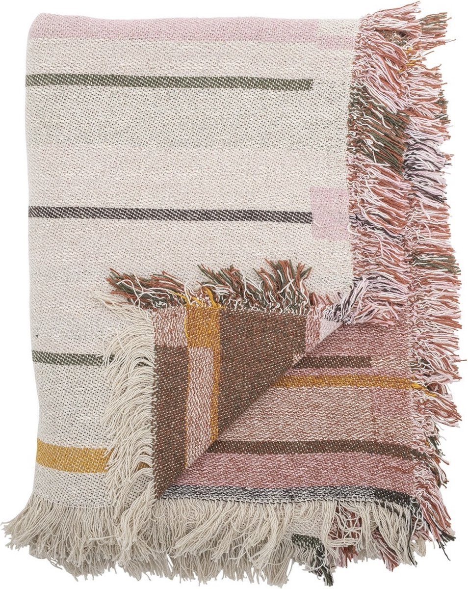 Plaid Toscana Natuur - Gerecycled katoen - 160x130cm