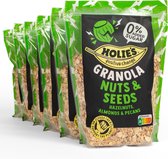 Holie's Granola nuts & Seeds 6x 350gr - ontbijtgranen - suikervrij - gezond - vegan
