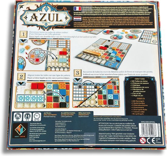 Next Move Games Azul - Tactisch bordspel voor 2-4 spelers - Vanaf 8 jaar