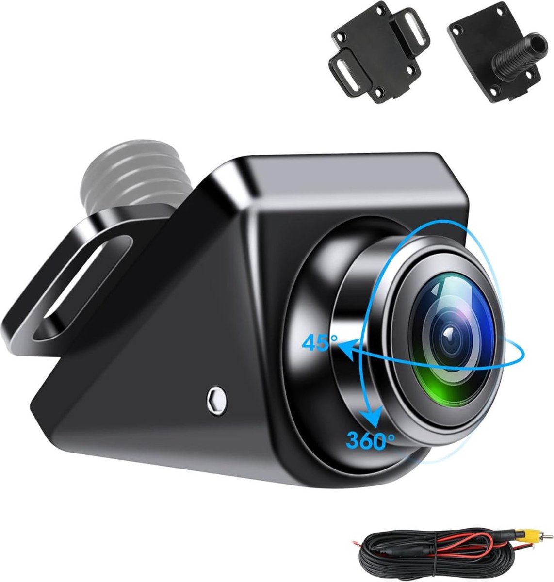 White-Label® Achteruitrijcamera - Dashcam - Parkeersensoren Parkeerhulp - Zwart