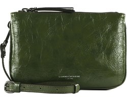 GIANNI CHIARINI Leren schoudertas Frida Crossbody Bag Guam Green olijfgroen