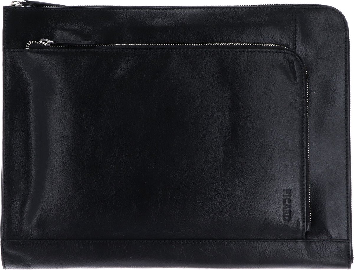 PICARD Leren Aktetas met laptopvak Buddy Working Bag Black Zwart