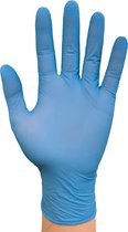 SIR SAFETY SKINNY GLOVE Gants jetables, bleu clair – Nitril AQL 1,5 – Qualité alimentaire – Doigts texturés