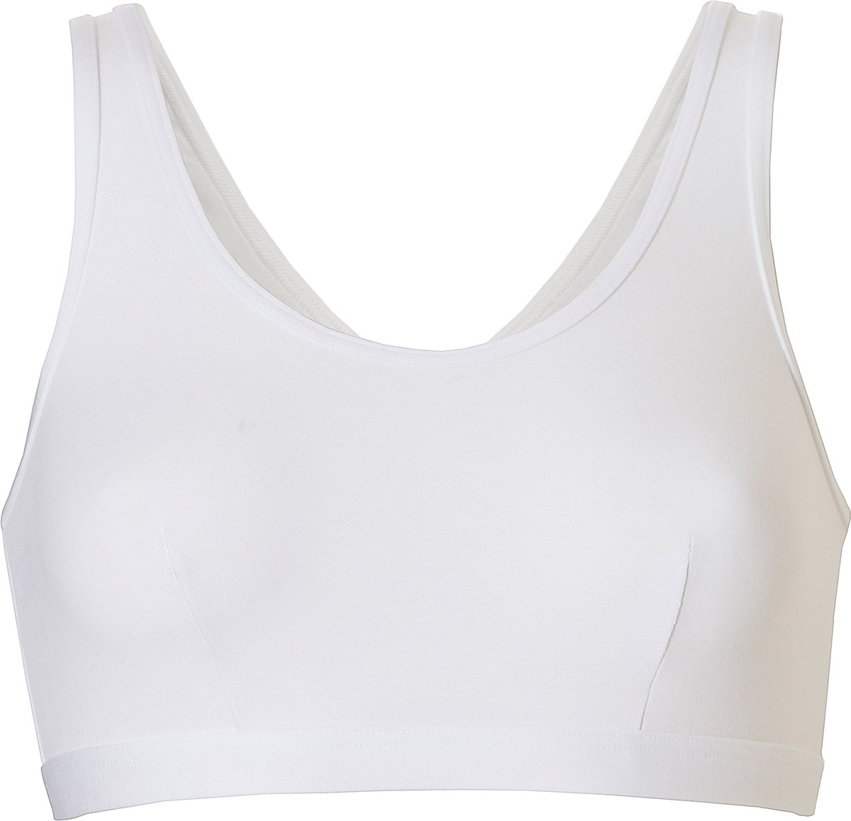 Cotonella Dames Bralette Bi-elastisch Katoen Wit - Maat XL