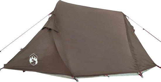 vidaXL - Tunneltent - 2-persoons - waterdicht - bruin van Merkloos — afbeelding 3