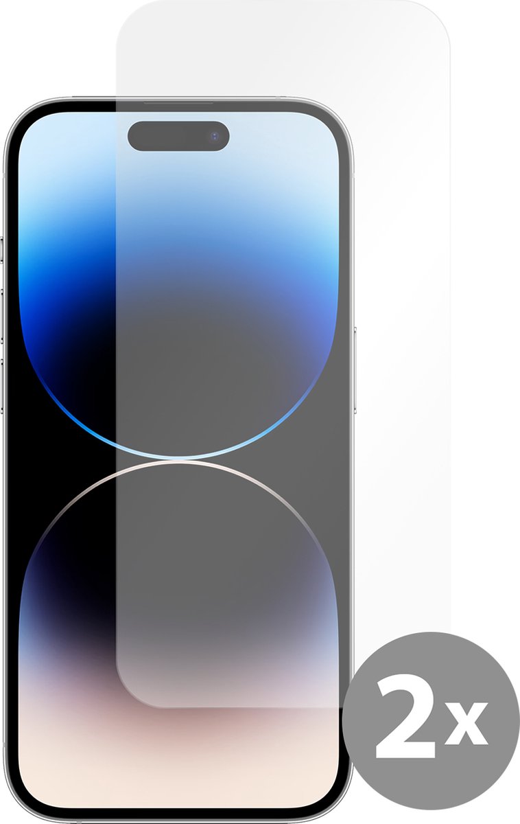 Cazy screenprotector geschikt voor iPhone 14 Pro - Screenprotector Gehard Glas - 2 Stuks
