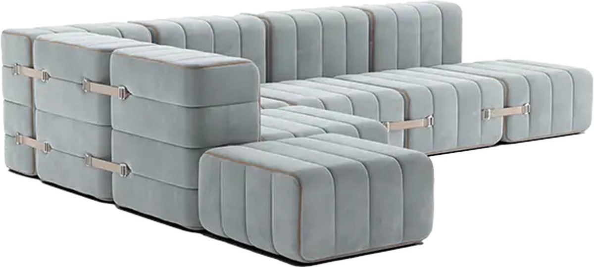 ambivalenz modulaire bank curt – 12 modules – barcelona - licht blauw