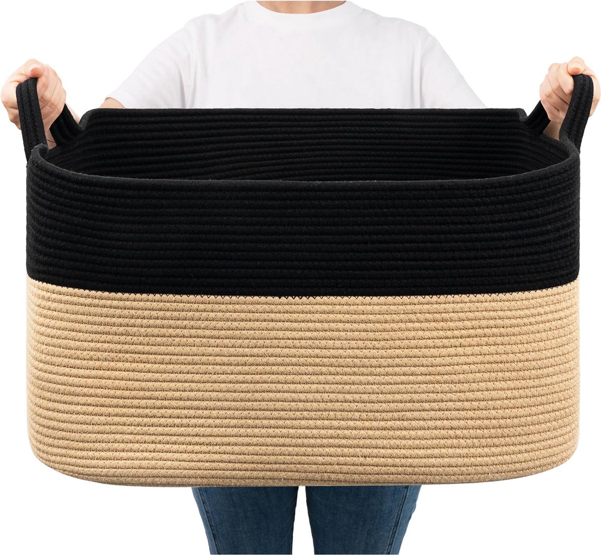 Goedkoopste JGS ® Stijlvolle Opvouwbare Opbergmand voor Wasgoed en Speelgoed in Kinderkamer, 65 Liter Capaciteit