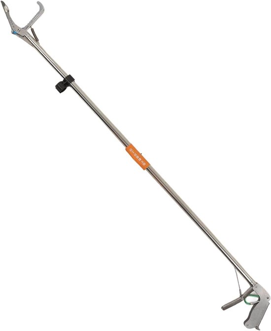 Slangentang, RVS Reptiel Grijpstok Opvouwbare Zelfsluitbare Sterke Veilige Catcher Slangenbehandeling Tool voor Buiten Slangenboeren